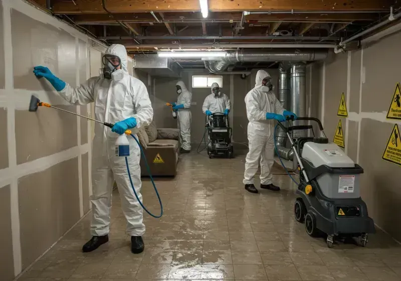 Basement Moisture Removal and Structural Drying process in Cowpens, SC